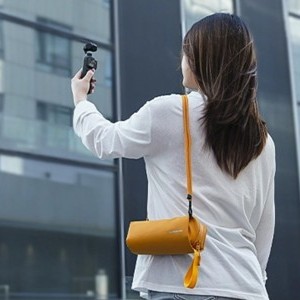 Tárolótáska Sunnylife DJI OSMO 360/ Insta360 GO Ultra/ OP 3/ sportkamerához, okostelefonhoz (sárga)-5