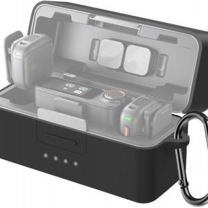 PULUZ szilikon töltő tok védőburkolat DJI Mic 3 (fekete) tok