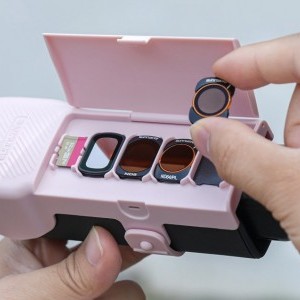 Sunnylife védőtáska szíjjal és zsinórral az Osmo Pocket 3 készülékhez (rózsaszín)-2