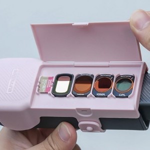 Sunnylife védőtáska szíjjal és zsinórral az Osmo Pocket 3 készülékhez (rózsaszín)-4