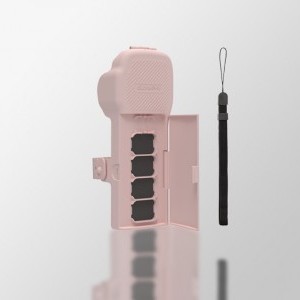 Sunnylife védőtáska szíjjal és zsinórral az Osmo Pocket 3 készülékhez (rózsaszín)-5