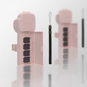 Sunnylife védőtáska szíjjal és zsinórral az Osmo Pocket 3 készülékhez (rózsaszín)-6