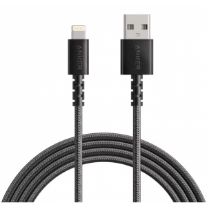 Anker Powerline Select+, 18W, 2.4A, 1.8m, Fekete Lightning USB kábel