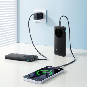 Joyroom JR-PBF12 Pro Powerbank 22,5W 10000mAh Digitális Kijelzővel 2x USB-A 1x USB-C - Fekete-6