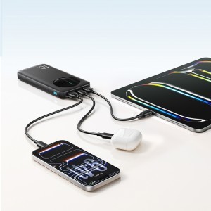 Joyroom JR-PBF12 Pro Powerbank 22,5W 10000mAh Digitális Kijelzővel 2x USB-A 1x USB-C - Fekete-3