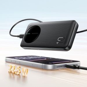 Joyroom JR-PBF12 Pro Powerbank 22,5W 10000mAh Digitális Kijelzővel 2x USB-A 1x USB-C - Fekete-15