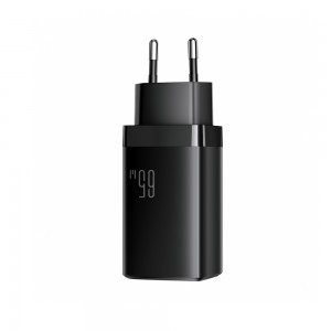 Hálózati töltő Joyroom JR-TG10 65 W GaN 2x USB-C + USB-A kábellel 100 W USB-C - USB-C 1,2 m - fekete-6