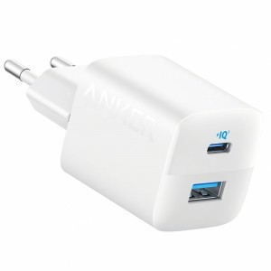 Fali Töltő Anker 323, 33W, 3A, 1 x USB-A - 1 x USB-C, Fehér A2331G21