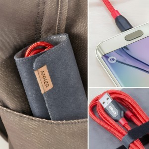 USB-A - microUSB kábel Anker PowerLine+, 18W, 2.4A, 0.91m, Piros A8142G91-4