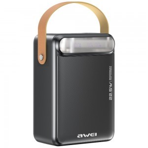 AWEI PowerBank P102K 80000mAh 22,5W PD 2xUSB-C 3xUSB-A fekete