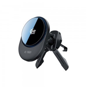 Tech-Protect V21 mágneses MagSafe műszerfalra és szellőzőre rögzíthető autós tartó vezeték nélküli töltővel 25W Qi2.2 fekete-5