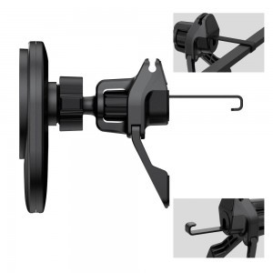 Tech-Protect V21 mágneses MagSafe műszerfalra és szellőzőre rögzíthető autós tartó vezeték nélküli töltővel 25W Qi2.2 fekete-4