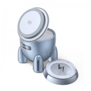 UGREEN W713 2 az 1-ben vezeték nélküli töltőállomás, 25W, Kék