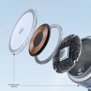 UGREEN W713 2 az 1-ben vezeték nélküli töltőállomás, 25W, Kék-3