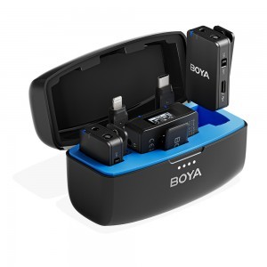 BOYA BOYAMIC 2-02 vezeték nélküli mikrofonok 2.4 GHz - fekete-0