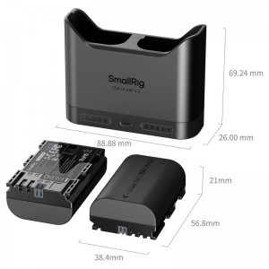 Smallrig 5485 Turbo Charging Kit for LP-E6P Batteries-3