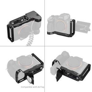 Smallrig 6034 L-Shaped Mount Plate with Airtag Slot for Sony Alpha 7 V / 7R V / 7 IV-1