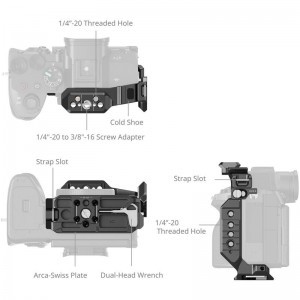 Smallrig 6023 Hawklock Quick Release Half Cage for Sony Alpha 7 V / 7R V / 7 IV-1