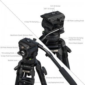 Smallrig 5580 FSD16 Freespeed Heavy-Duty Carbon Fiber Tripod-2