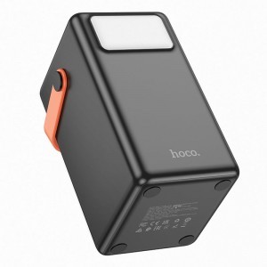 Hoco J142 100000 mAh QC PD 2,4A 22,5W beépített lámpával powerbank fekete-3