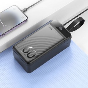 Hoco J123C 60000 mAh QC PD 3A 22,5W powerbank fekete-7