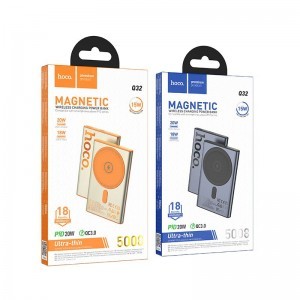 Hoco Q32 MagSafe-kompatibilis 5000 mAh QC PD 20W powerbank, fém szürke-7