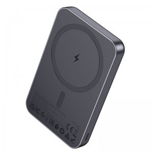 Hoco J160 MagSafe-kompatibilis 5000 mAh 2A 5W powerbank, fémes szürke-5