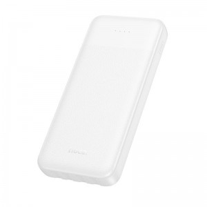 Hoco J163 10000 mAh 2A powerbank négy beépített kábellel USB-A + USB-C + Lightning + Micro USB fehér-1