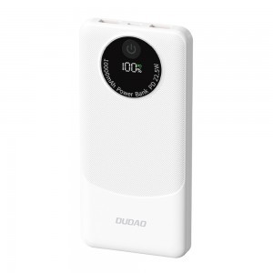 Powerbank Dudao K12 10000mAh PD22.5W USB-A, USB-C - fehér