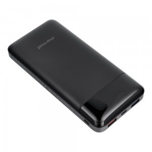 Charmast W2089 PD3.0 3A 22,5W 20000 mAh powerbank beépített USB-A / USB-C / Lightning / Micro USB kábelekkel fekete