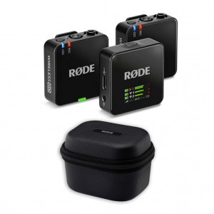RODE Wireless GO GEN3 Charge Case+ töltő és tartó tokkal csomagban, fekete