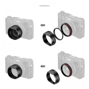 Smallrig 5850 UV Filter with Lens Hood Kit for Fujifilm X100VI / X100V (Black)-2