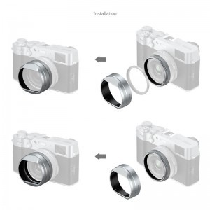 Smallrig 5849 Lens Hood for Fujifilm X100VI / X100V (Silver)-3