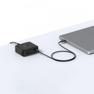 Baseus Fali töltő EnerFill FH21 (E0120T00) - 4x Type-C, 2x USB, 120W, GaN technológia, 1.5m - Fekete-4