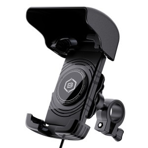 Blavec BVC-01 Velo kerékpáros/motoros mobiltelefon tartó indukciós töltéssel és rázkódás csillapítással (BVC01-ICSAHB) fekete-8