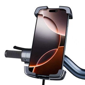 Blavec BVC-01 Velo kerékpáros/motoros mobiltelefon tartó indukciós töltéssel és rázkódás csillapítással (BVC01-ICSAHB) fekete-5