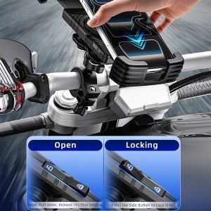 Blavec BVC-01 Velo kerékpáros/motoros mobiltelefon tartó indukciós töltéssel és rázkódás csillapítással (BVC01-ICSAHB) fekete-2
