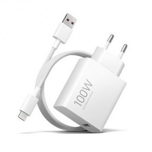 Xiaomi MDY-19-ER USB-A 100W Utazó töltő + Adatkábel 6A USB-C Fehér