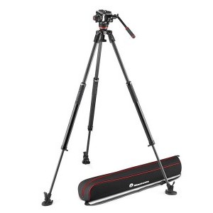 Manfrotto 5504x fluid videó fej 635 fast karbon szimpla lábú állvánnyal