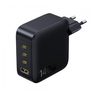 Baseus - EnerFill FH11 (E0121J00) - 3x USB-C, 1x USB-A, 140W, GaN Technológia, Gyors Töltés - Kozmikus Fekete
