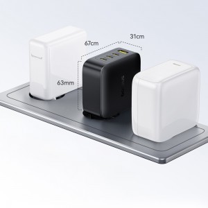 Baseus - EnerFill FH11 (E0121J00) - 3x USB-C, 1x USB-A, 140W, GaN Technológia, Gyors Töltés - Kozmikus Fekete-4
