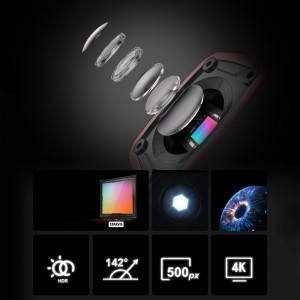 AKEEYO AKY-710S sportkamera 4K videórögzítő motorkerékpár kormányra - fekete-12