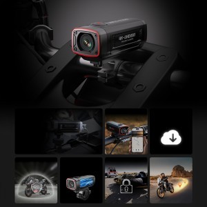 AKEEYO AKY-710S sportkamera 4K videórögzítő motorkerékpár kormányra - fekete-11