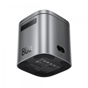 Asztali Töltőállomás Acefast Z9 QI 6in1, 80W, 1 x USB-A - 1 x USB-C, USB-C kábellel, Fekete Magsafe-2