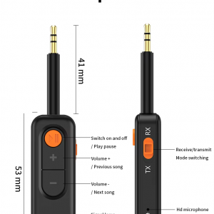 M1 AUX Bluetooth 5.4 vezeték nélküli zeneadapter 3.5mm AUX adapter-6