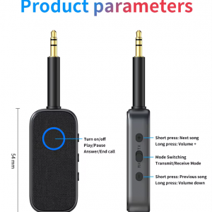 M2 2 az 1-ben Bluetooth 6.0 audio adapter vevő és adó autóhoz, TV-hez és fejhallgatóhoz-3