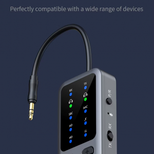 M3 Bluetooth 5.4 AUX transmitter autóhoz, TV-hez és vezeték nélküli fejhallgatóhoz-3