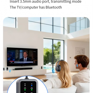 M3 Bluetooth 5.4 AUX transmitter autóhoz, TV-hez és vezeték nélküli fejhallgatóhoz-2
