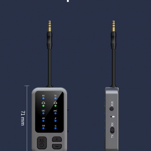 M3 Bluetooth 5.4 AUX transmitter autóhoz, TV-hez és vezeték nélküli fejhallgatóhoz-20