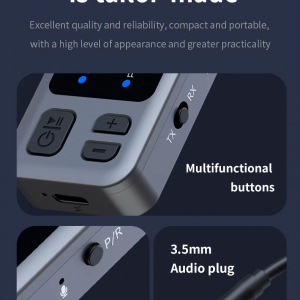 M3 Bluetooth 5.4 AUX transmitter autóhoz, TV-hez és vezeték nélküli fejhallgatóhoz-5